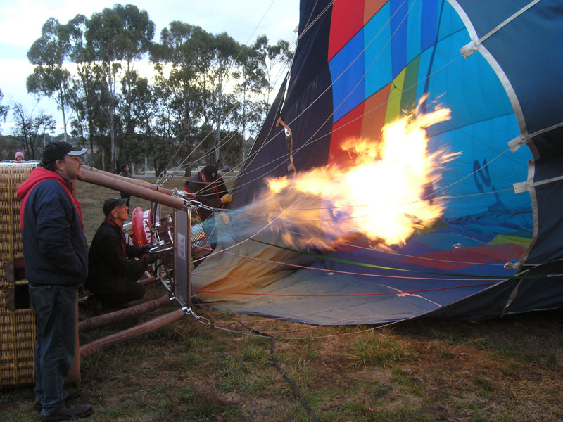 Firing up the balloon